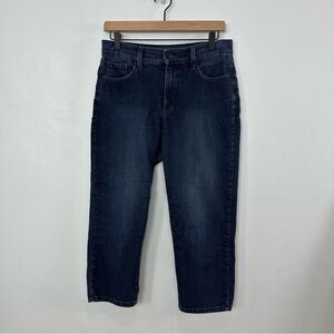 NYDJ Size 6 Crop Capri Blue Jeans With Lift Tuck Technology Soft Stretch
